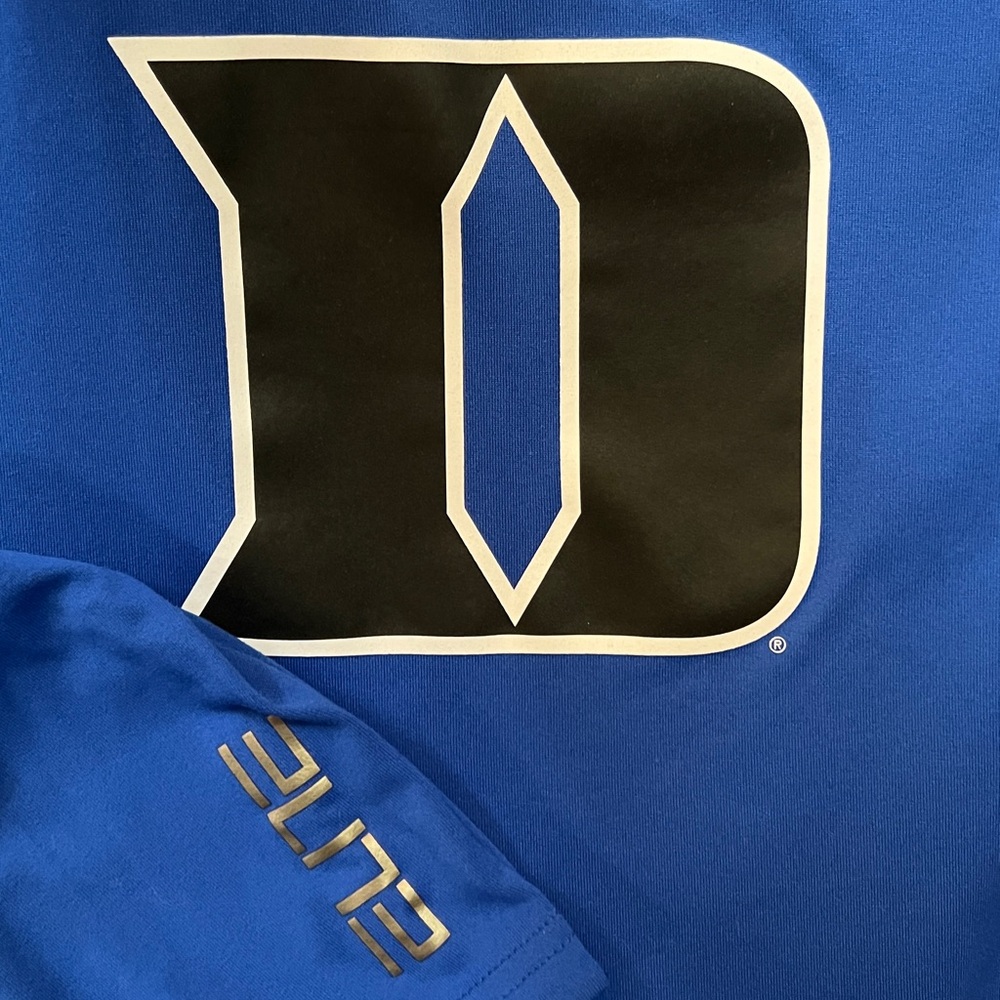 Nike Dri-FIT Men's Long Sleeve Blue Performance Shirt with Duke Logo - Picture 5 of 6